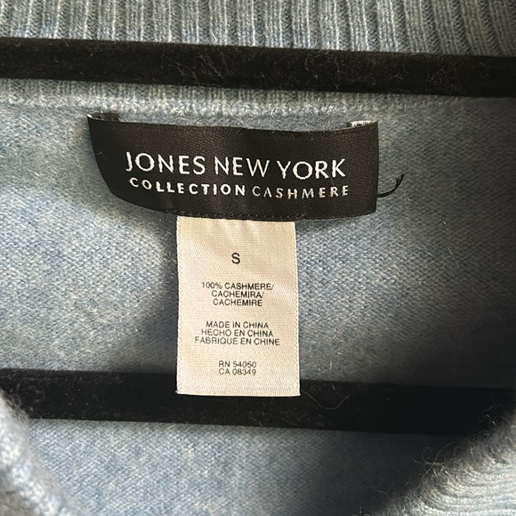 Jones New York Sweater Women's SmallSky Blue 100% Cashmere Collection - Picture 2 of 4